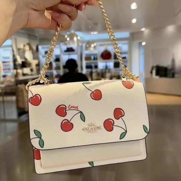 Coach Mini Klare Crossbody With Heart Cherry Print CE656 - Picture 7 of 7